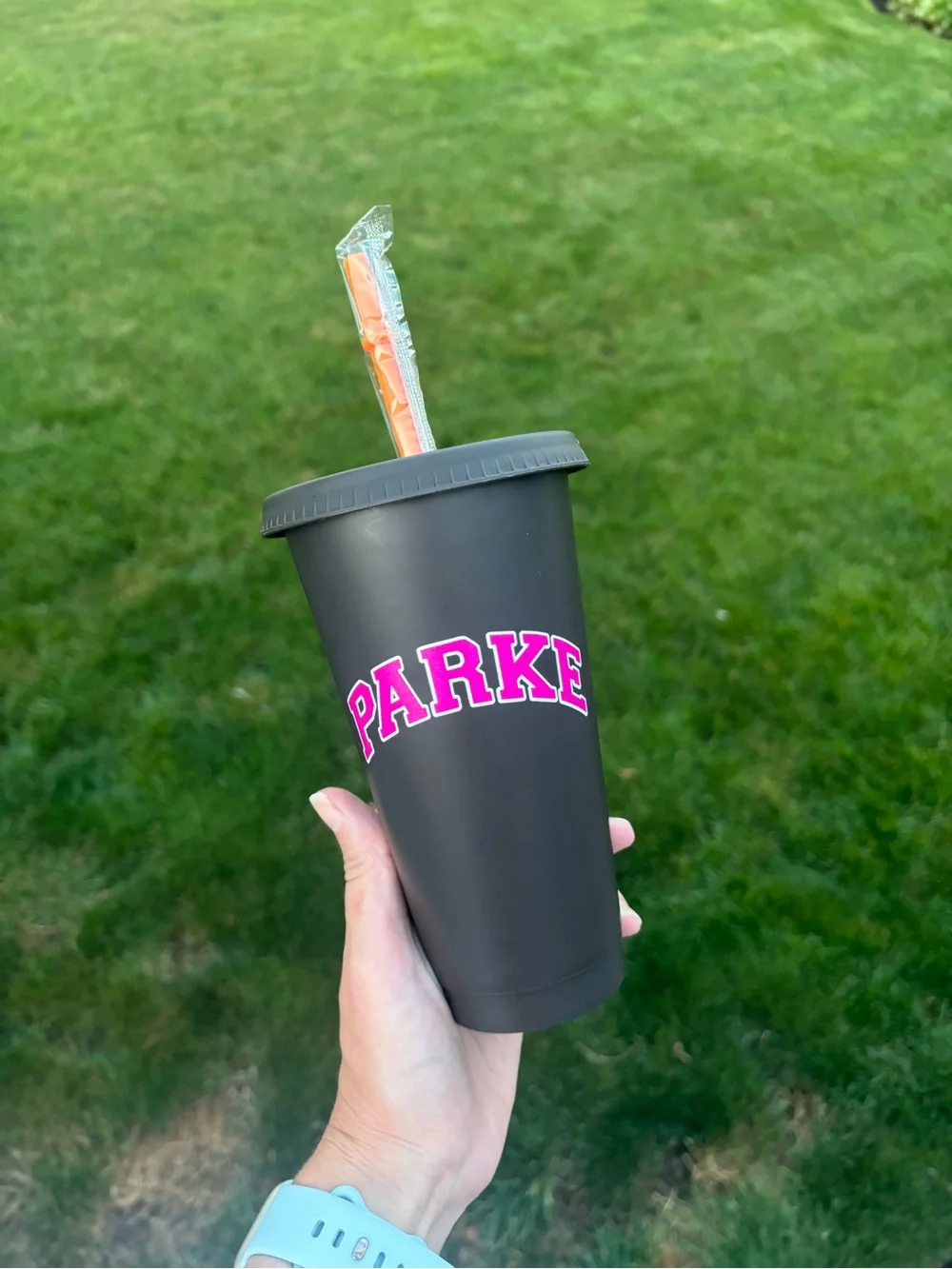 Parke x Dunkin’ tumbler in espresso